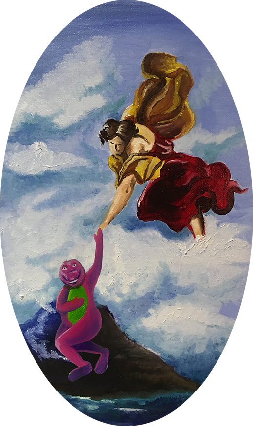 Barney is God Sticker
